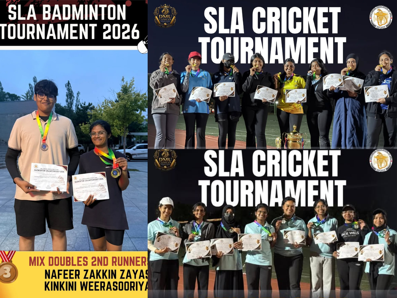 Cricket and Badminton